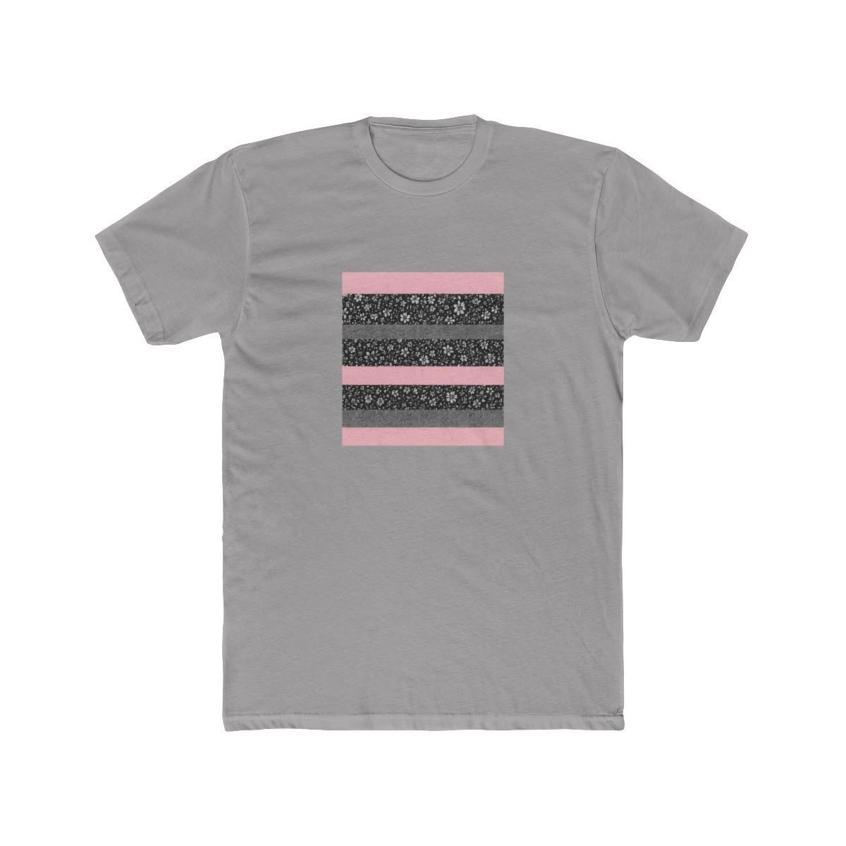 Bold Floral Striped Pattern Graphic T-Shirt
