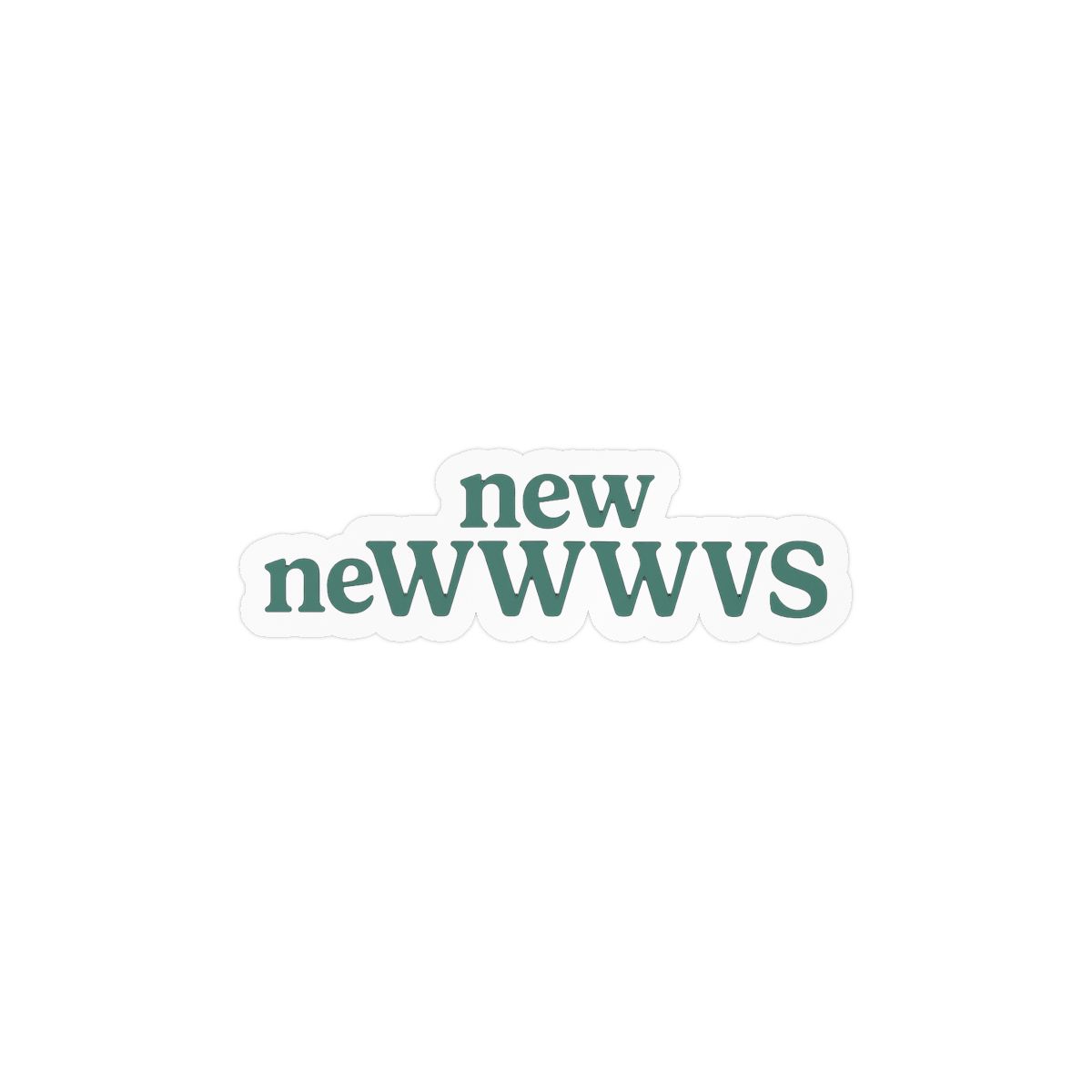 Funny New News Pun Sticker | Witty Vinyl Decal