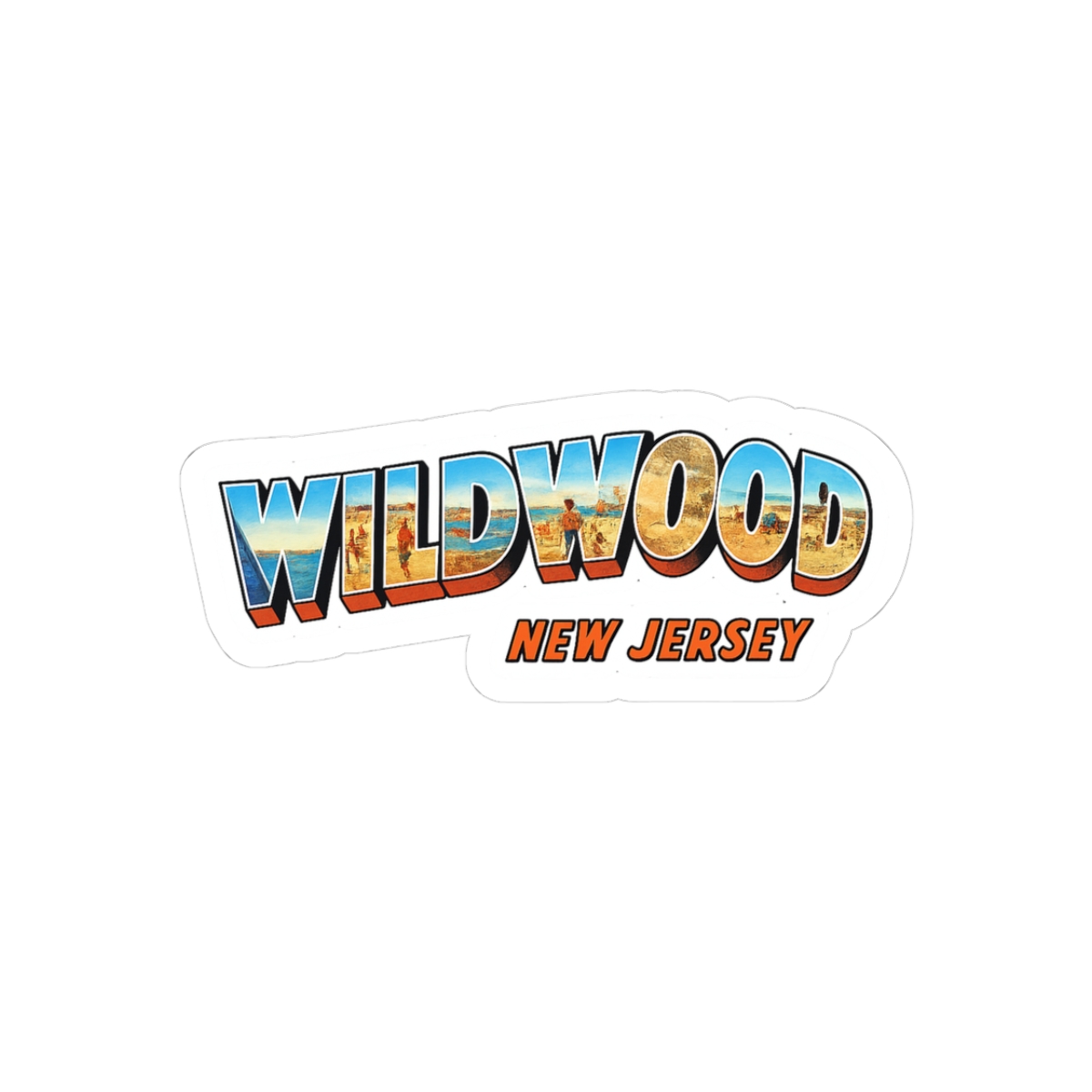 Wildwood NJ Vintage Retro Souvenir Nostalgic Sticker