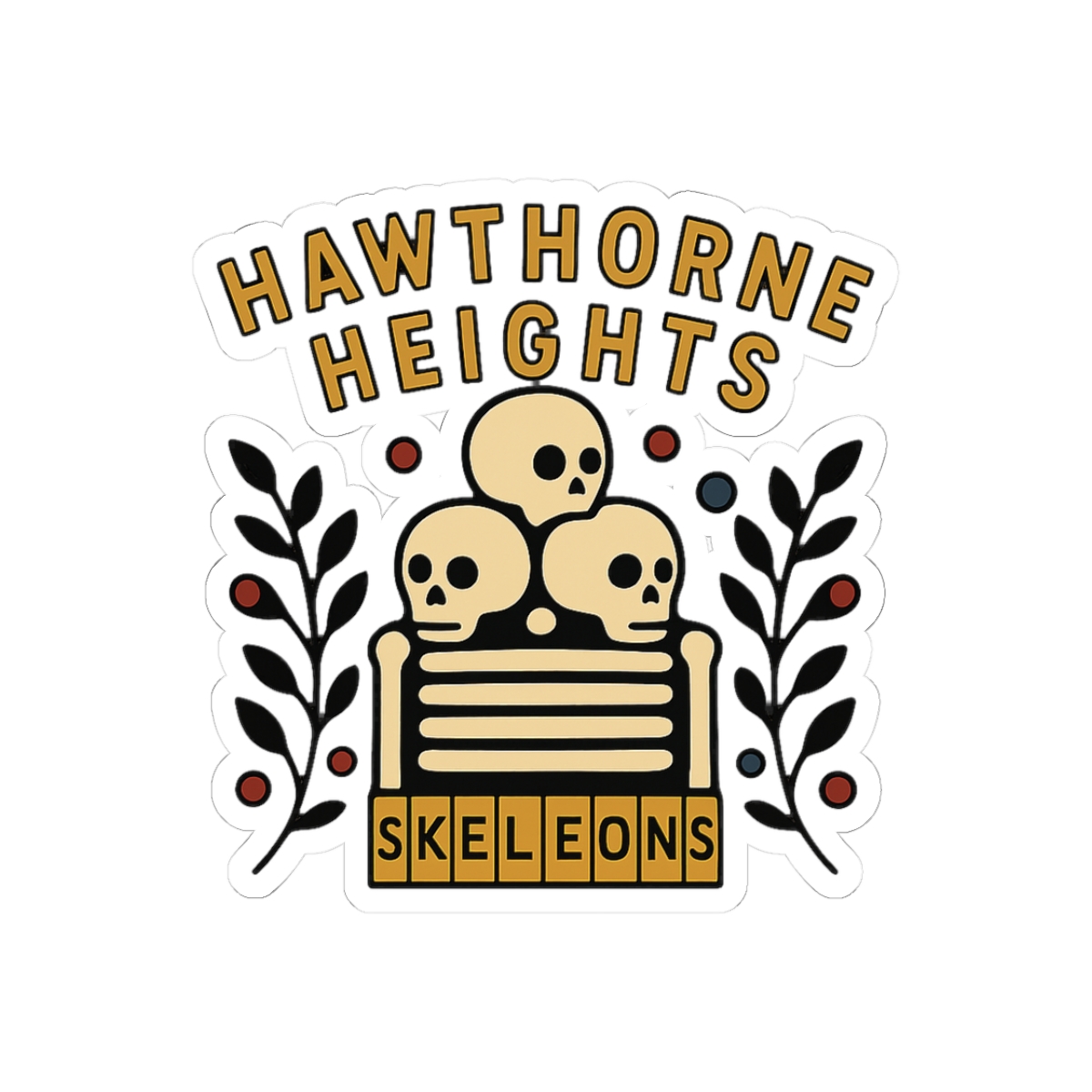 Hawthorne Heights Skeletons Emo Sticker
