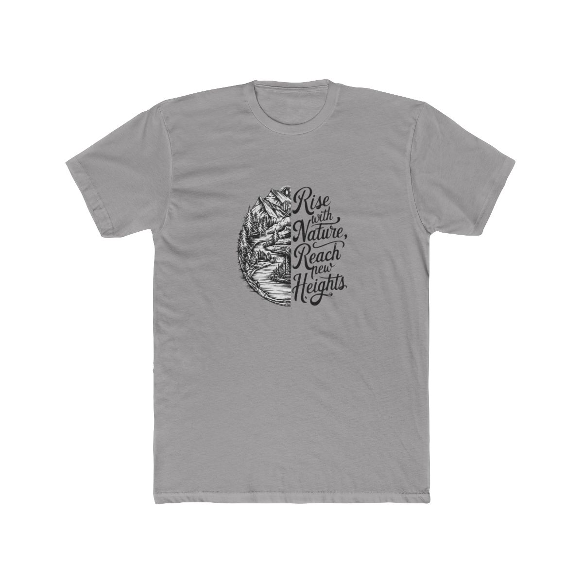 Rise with Nature Motivational Hiking T Shirt - Adventure Gift