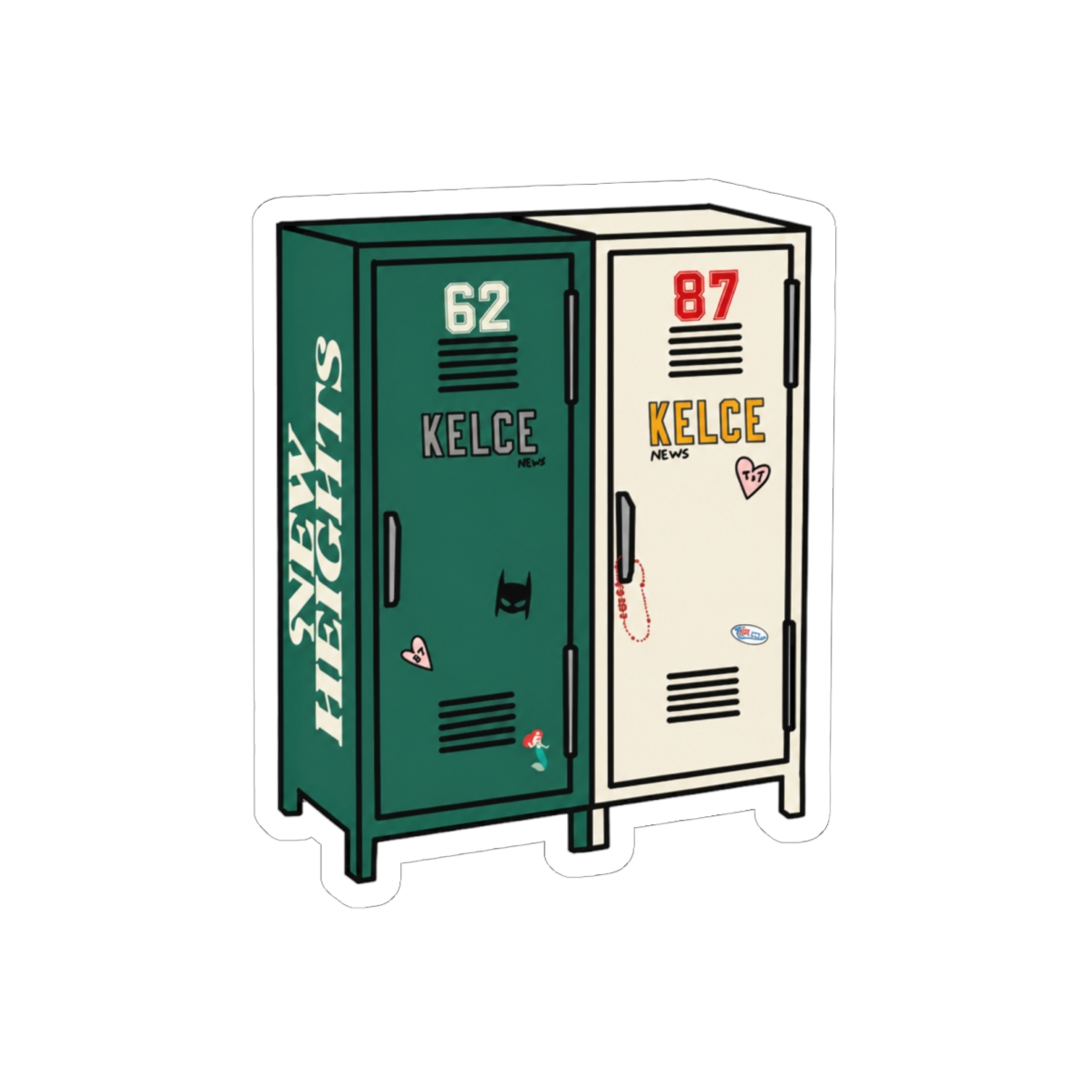 New Heights podcast locker art