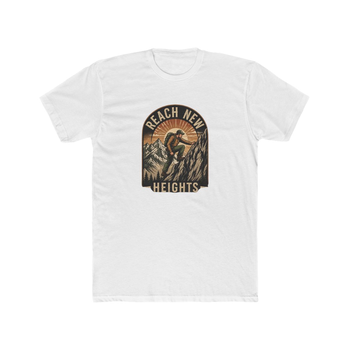 Reach New Heights Adventure Climbing Mountain T-Shirt